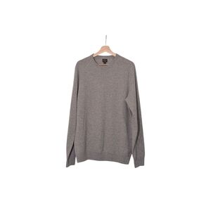 J. Crew Men's Gray Cashmere Sweater, L Tall